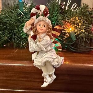 Vintage 2002 Boyds Collection Candice Faeriecane Christmas Fairy Shelf Sitter